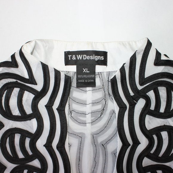 T&W Designs Sheer Abstract Jacket - Picture 4 of 5